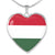 Hungarian Flag - Heart Pendant Luxury Necklace