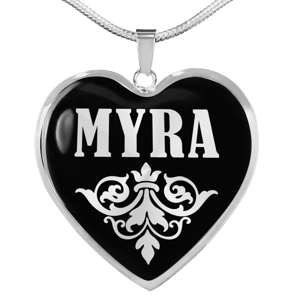 Myra v01s - Heart Pendant Luxury Necklace