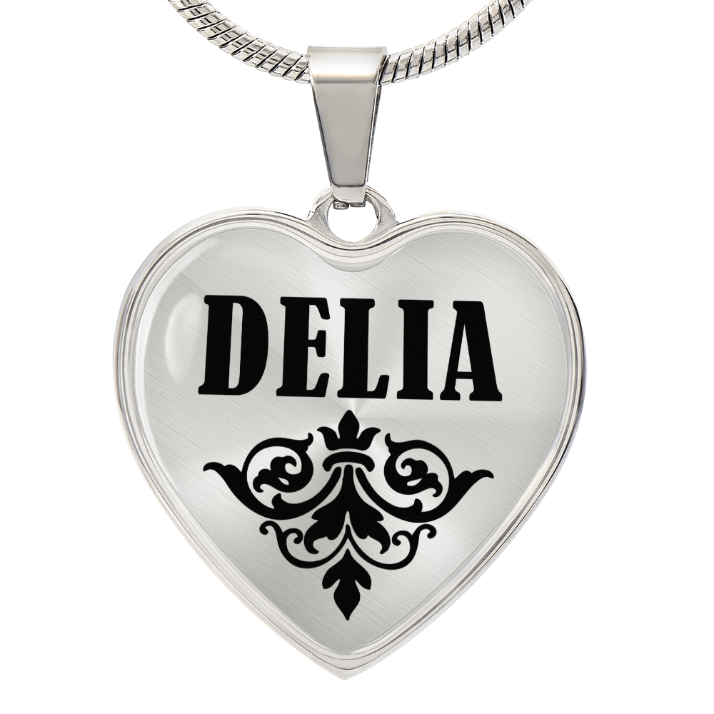 Delia  v01 - Heart Pendant Luxury Necklace