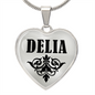 Delia  v01 - Heart Pendant Luxury Necklace