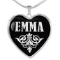 Emma v01s - Heart Pendant Luxury Necklace