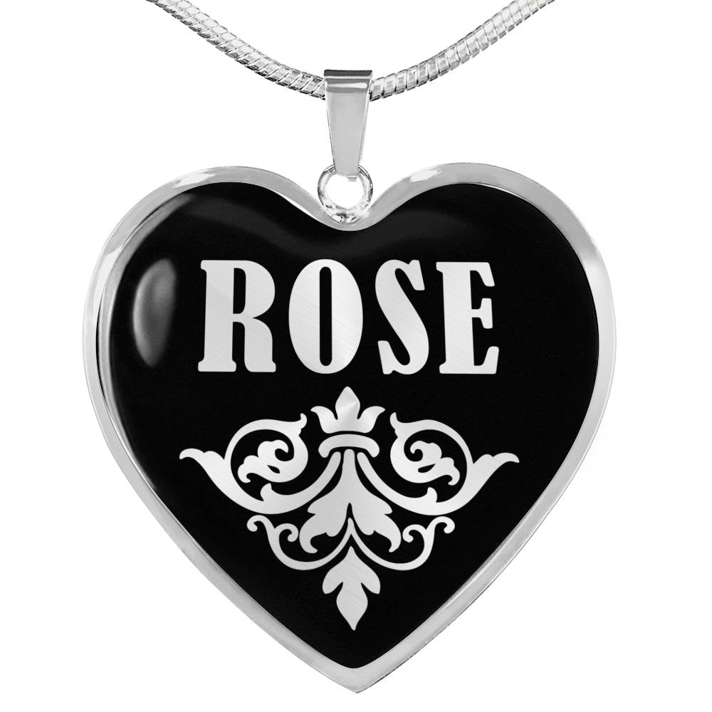 Rose v01s - Heart Pendant Luxury Necklace