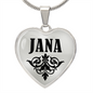 Jana  v01 - Heart Pendant Luxury Necklace