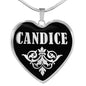 Candice v01s - Heart Pendant Luxury Necklace