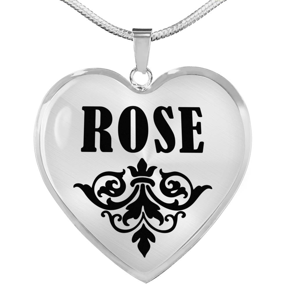 Rose v01 - Heart Pendant Luxury Necklace