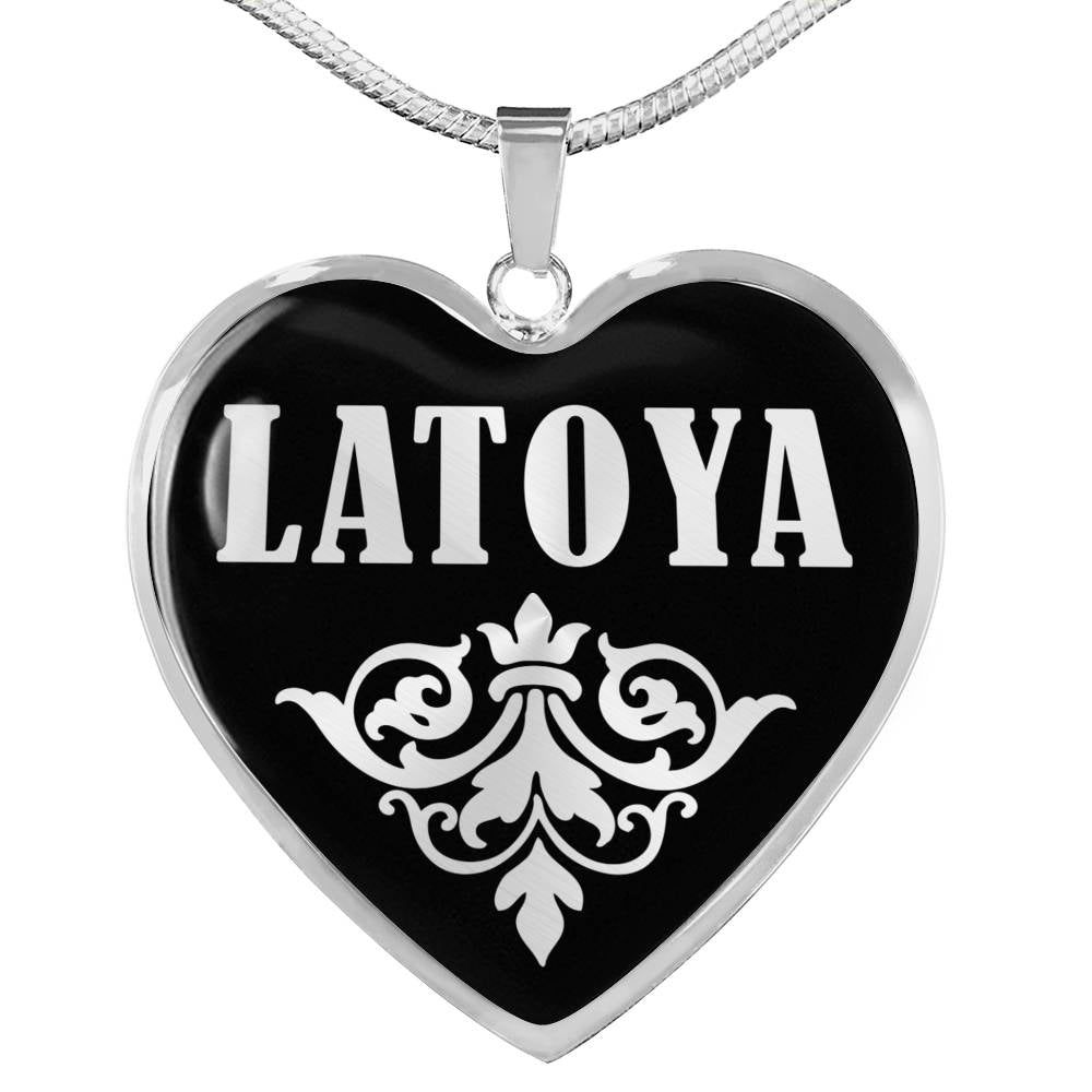 Latoya v01s - Heart Pendant Luxury Necklace
