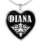 Diana v02 - Heart Pendant Luxury Necklace
