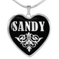 Sandy v01s - Heart Pendant Luxury Necklace