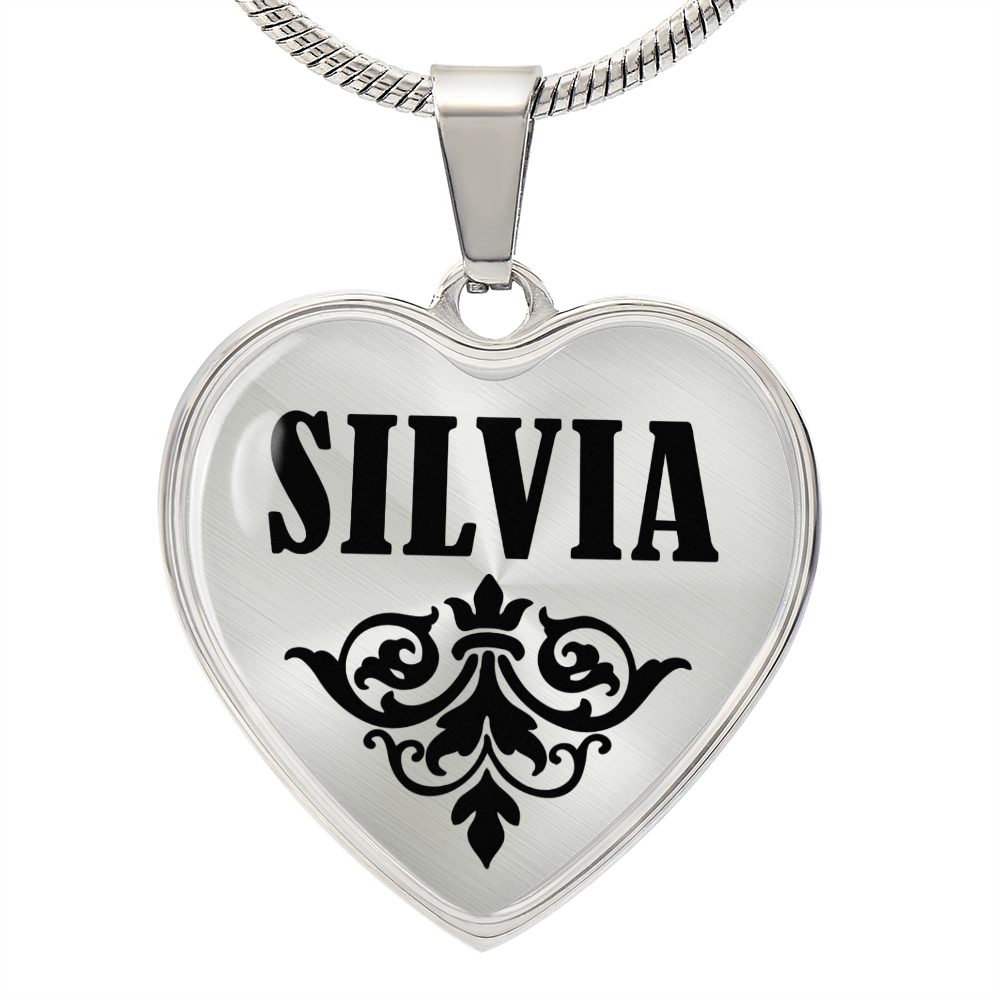 Silvia  v01 - Heart Pendant Luxury Necklace