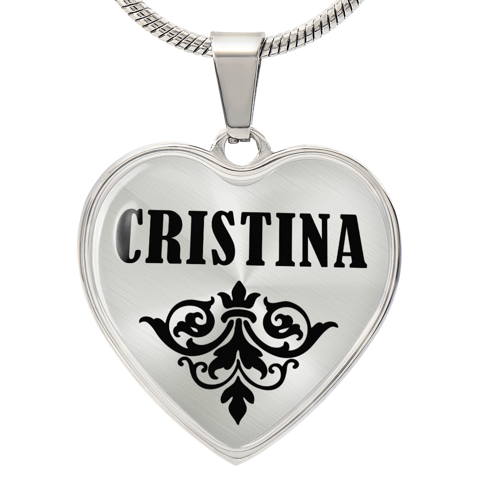 Cristina  v01 - Heart Pendant Luxury Necklace