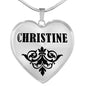 Christine v01 - Heart Pendant Luxury Necklace