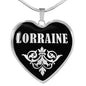 Lorraine v01s - Heart Pendant Luxury Necklace