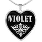 Violet v01s - Heart Pendant Luxury Necklace