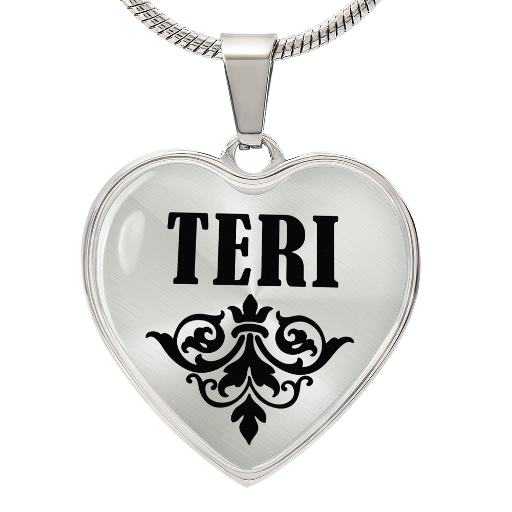Teri  v01 - Heart Pendant Luxury Necklace