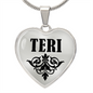 Teri  v01 - Heart Pendant Luxury Necklace