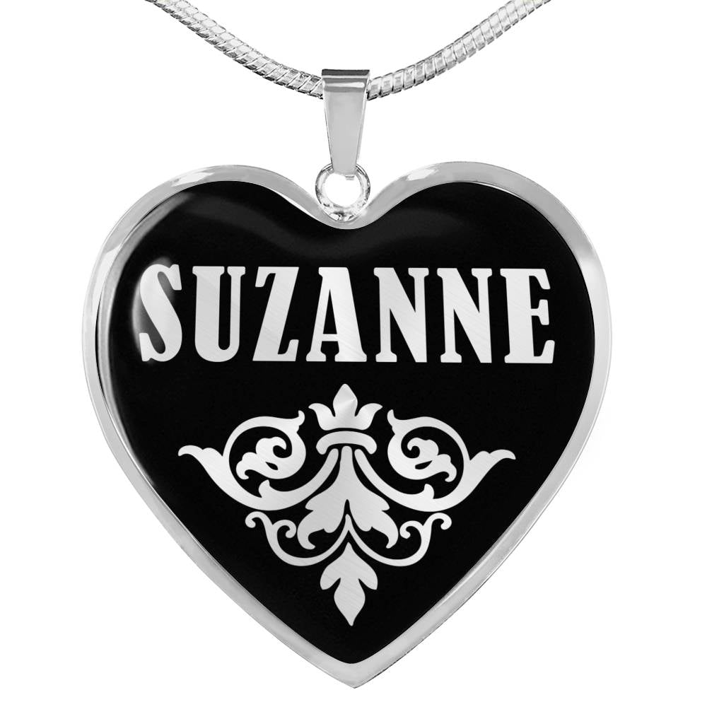 Suzanne v01s - Heart Pendant Luxury Necklace