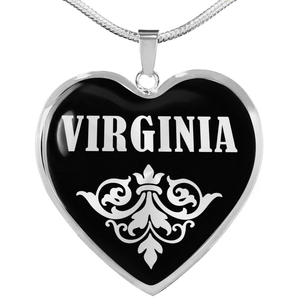 Virginia v01s - Heart Pendant Luxury Necklace