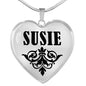 Susie v01 - Heart Pendant Luxury Necklace