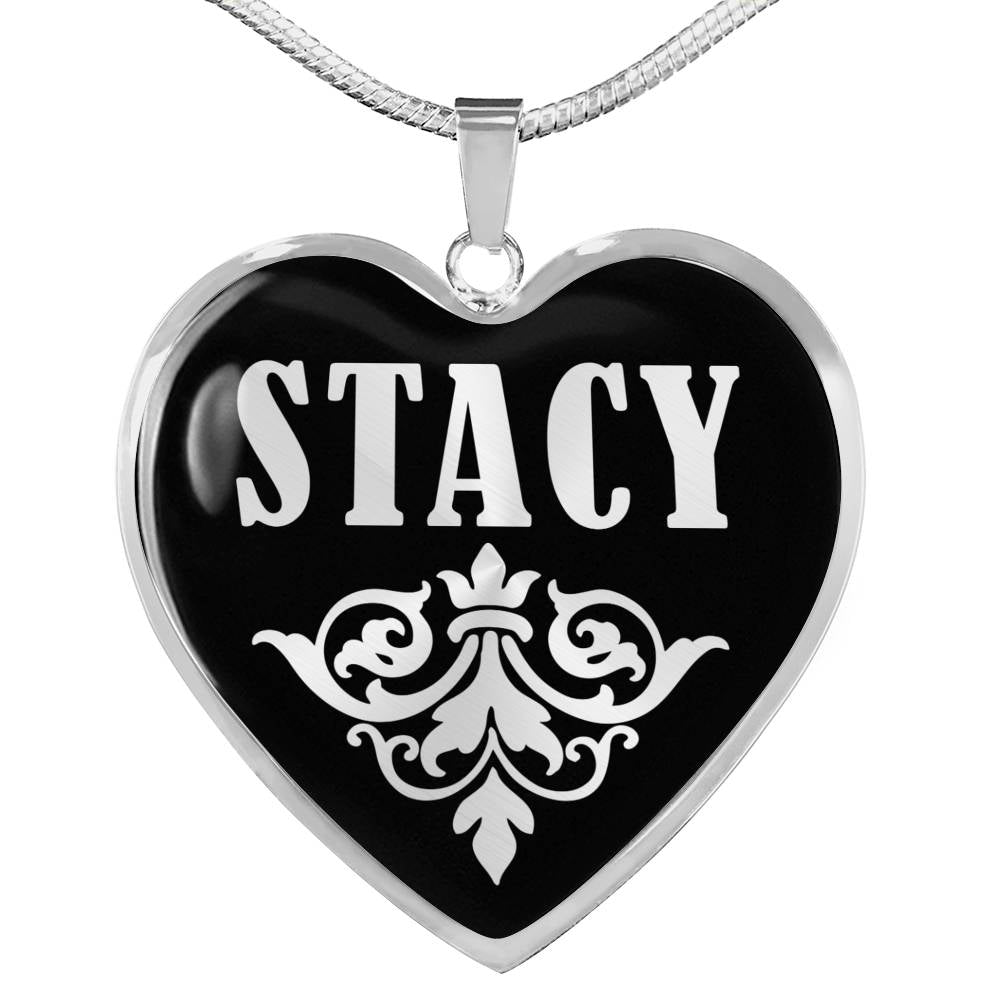 Stacy v01s - Heart Pendant Luxury Necklace