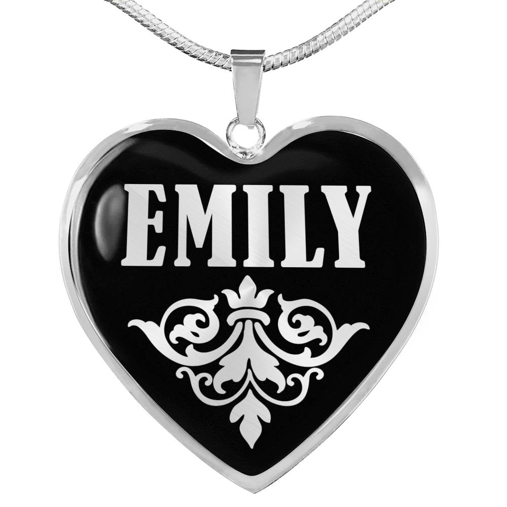 Emily v01s - Heart Pendant Luxury Necklace
