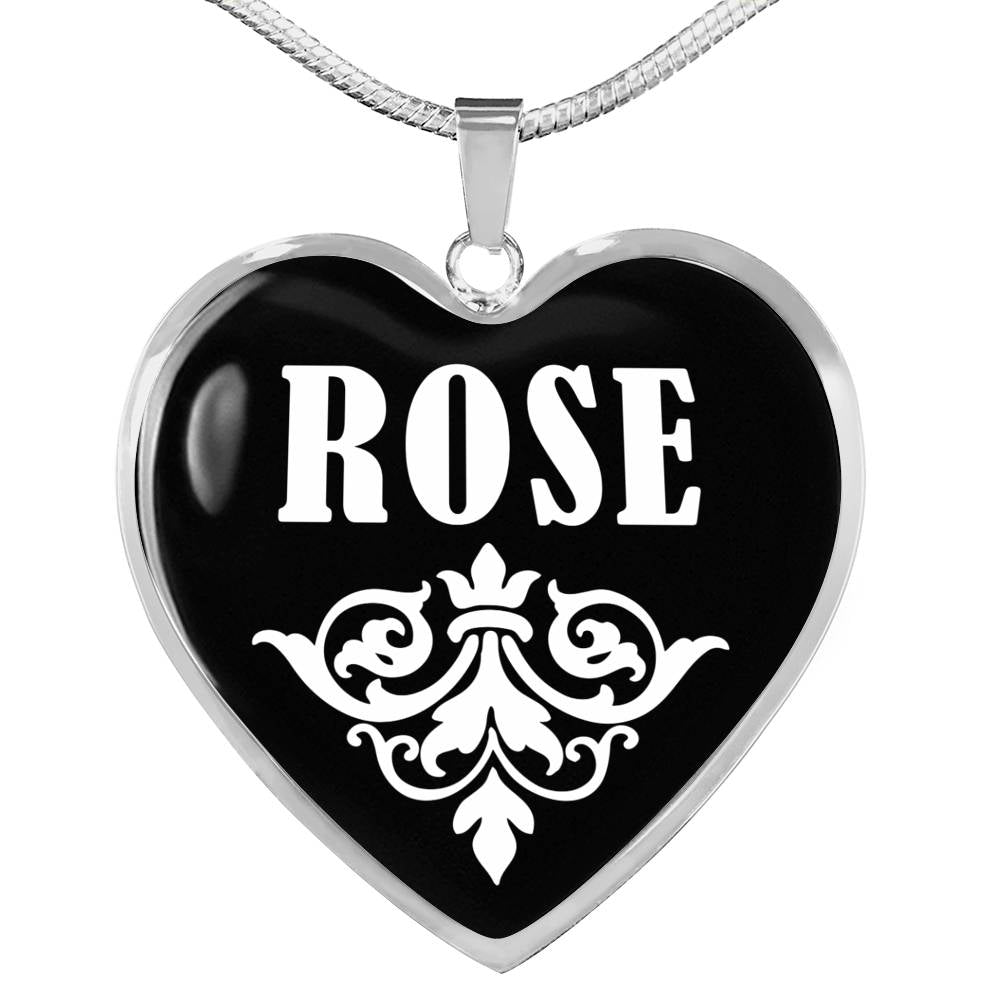 Rose v02 - Heart Pendant Luxury Necklace