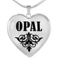Opal v01 - Heart Pendant Luxury Necklace