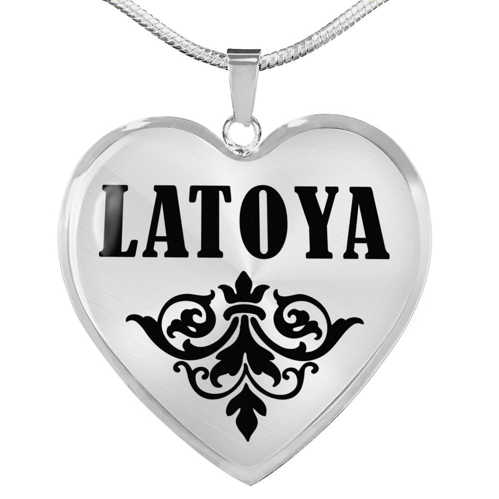 Latoya v01 - Heart Pendant Luxury Necklace