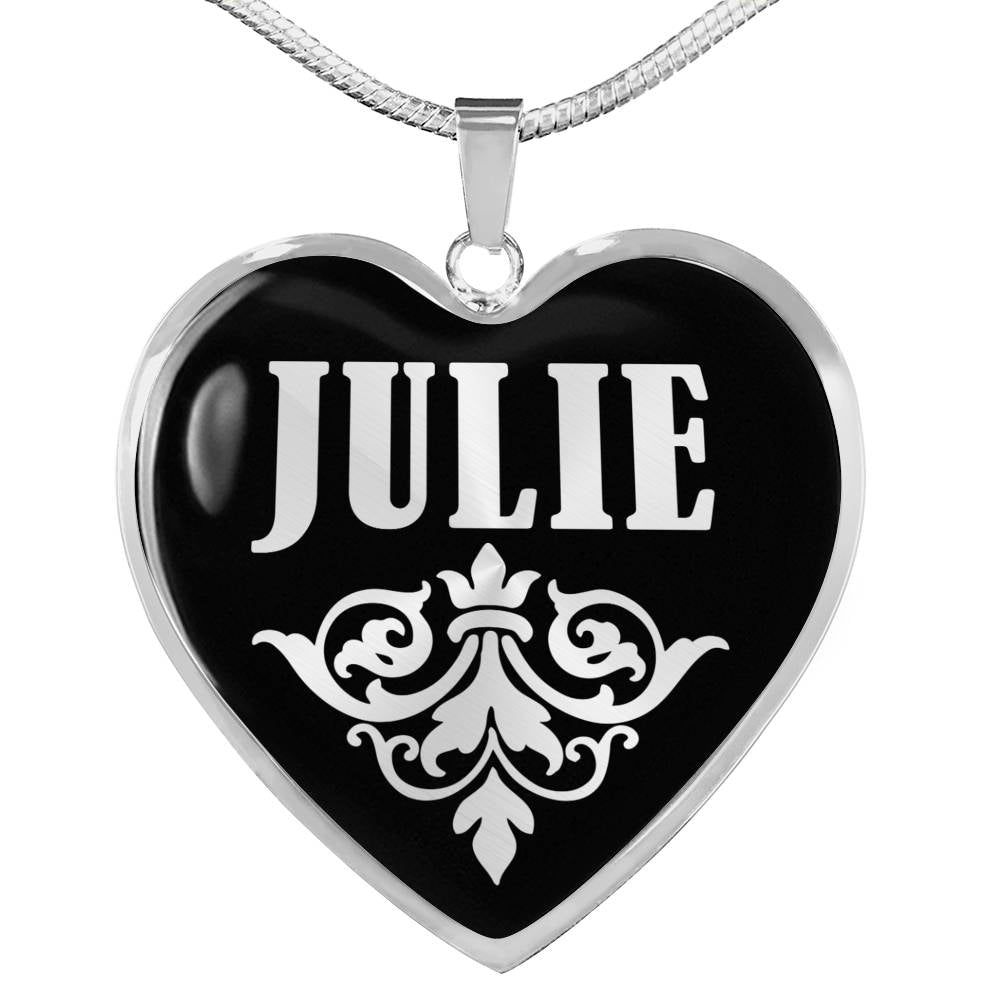 Julie v01s - Heart Pendant Luxury Necklace