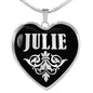 Julie v01s - Heart Pendant Luxury Necklace