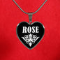 Rose v02 - Heart Pendant Luxury Necklace