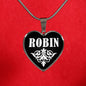 Robin v02 - Heart Pendant Luxury Necklace