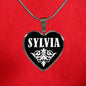Sylvia v02 - Heart Pendant Luxury Necklace