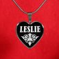 Leslie v02 - Heart Pendant Luxury Necklace