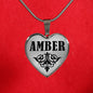 Amber v01 - Heart Pendant Luxury Necklace