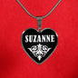 Suzanne v02 - Heart Pendant Luxury Necklace