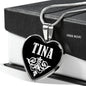 Tina v01s - Heart Pendant Luxury Necklace