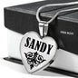 Sandy v01 - Heart Pendant Luxury Necklace