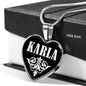 Karla v01s - Heart Pendant Luxury Necklace