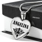 Angelina v01 - Heart Pendant Luxury Necklace