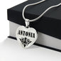Antonia  v01 - Heart Pendant Luxury Necklace