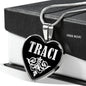 Traci v01s - Heart Pendant Luxury Necklace