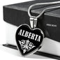 Alberta v01s - Heart Pendant Luxury Necklace