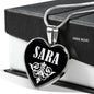 Sara v01s - Heart Pendant Luxury Necklace