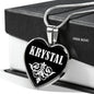 Krystal v01s - Heart Pendant Luxury Necklace