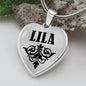 Lila  v01 - Heart Pendant Luxury Necklace