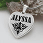 Alyssa  v01 - Heart Pendant Luxury Necklace