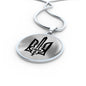 Stylized Tryzub (Black) - Luxury Necklace