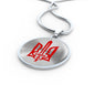 Stylized Tryzub (Red) - Luxury Necklace