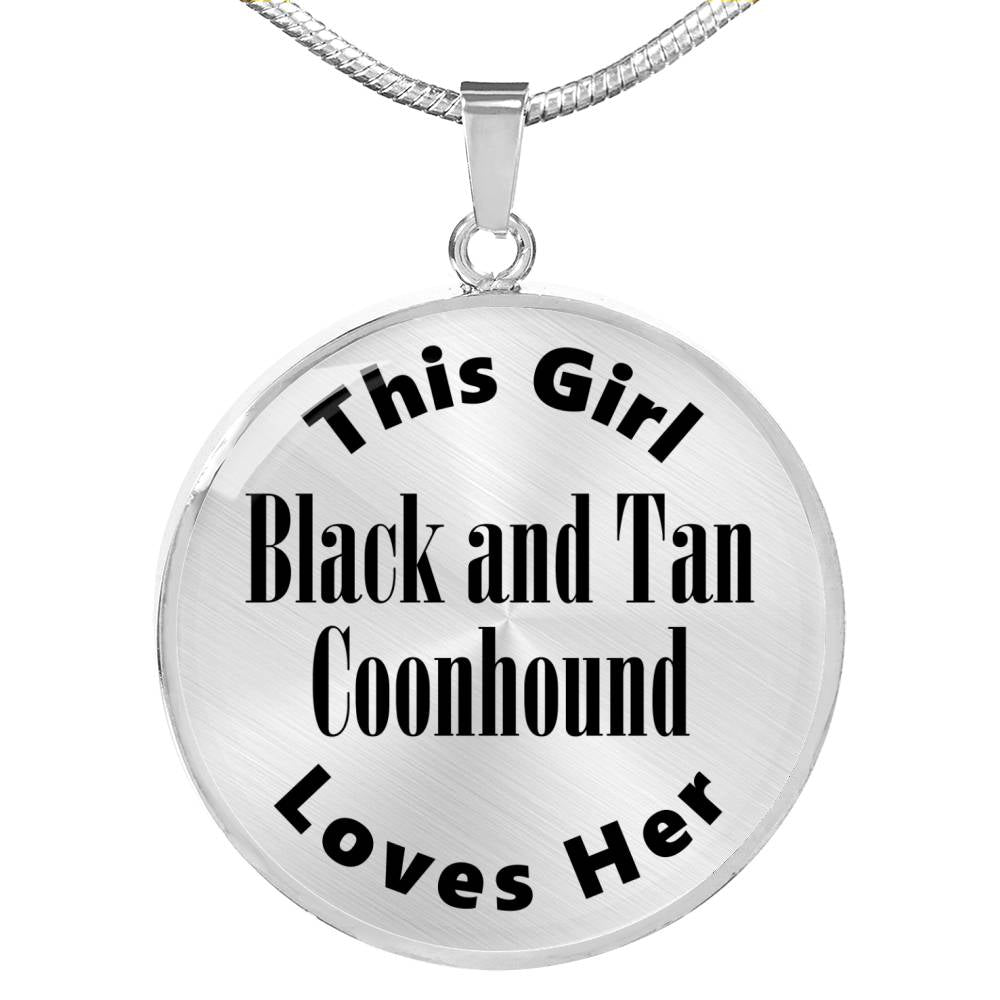 Black and Tan Coonhound - Luxury Necklace