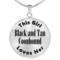 Black and Tan Coonhound - Luxury Necklace
